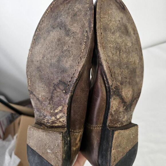 Frye Melissa Riding Boot Button Lug Equestrian Tall Women’s 8 Brown Distressed - Picture 5 of 11